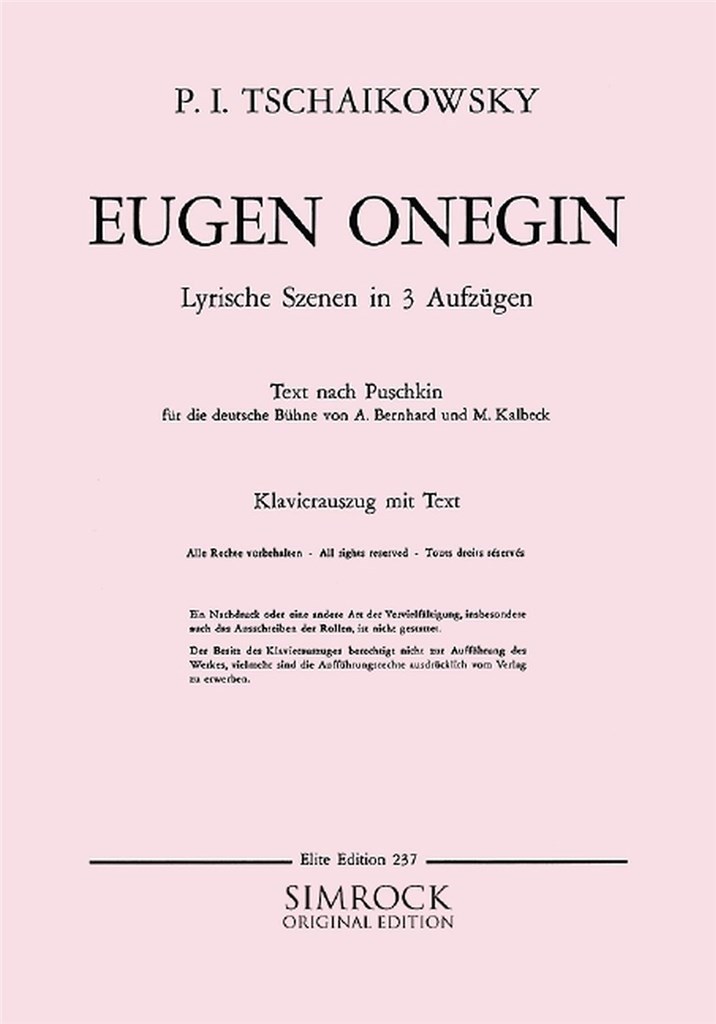 Eugene Onegin op. 24 CW 5